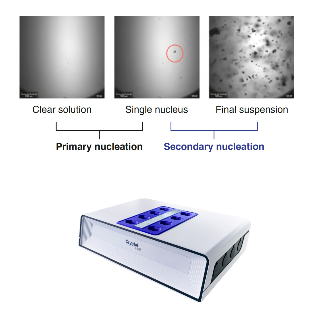 Visualizing nucleation with the Crystalline instrument